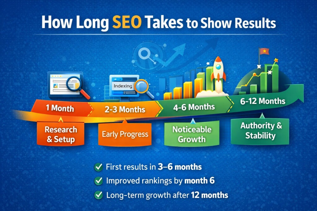 how long seo takes to show results